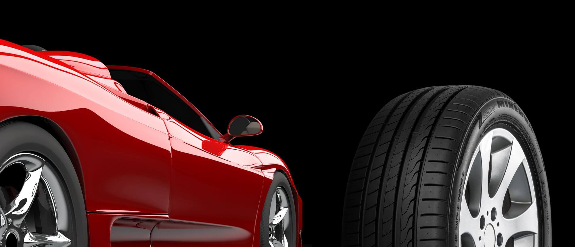 Minerva Tire With Red Car